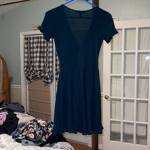 Hunter/Pine Green skater wrap dress forever 21 size small